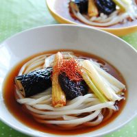 夏野菜の揚げびたしうどん